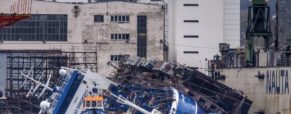 Dry Dock with Norwegian Tanker Capsizes at Polish Shipyard