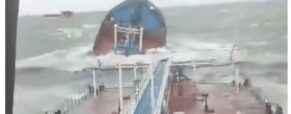 Oil Spills Into Kerch Strait After Russian Tanker Breaks Apart in Storm